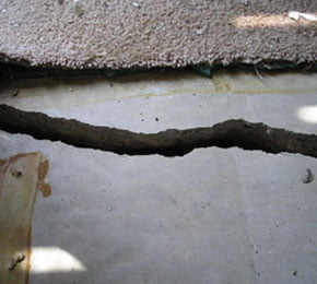 cracked concrete floor