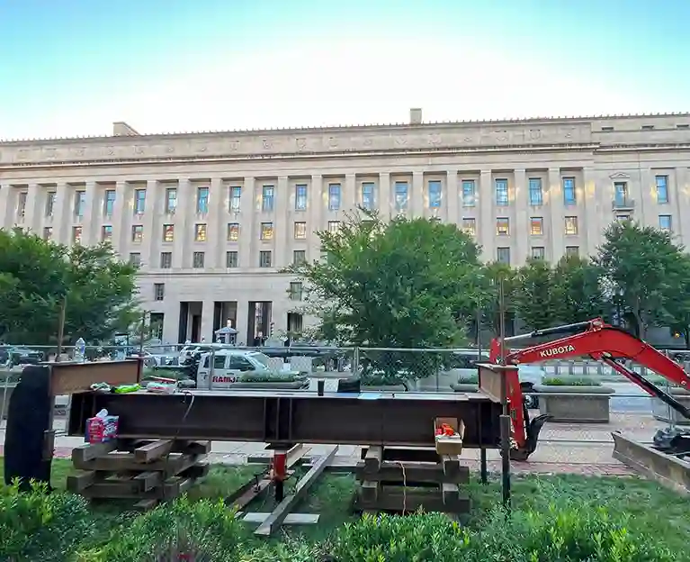 Helical Pile Load Test IRS Building Washington DC
