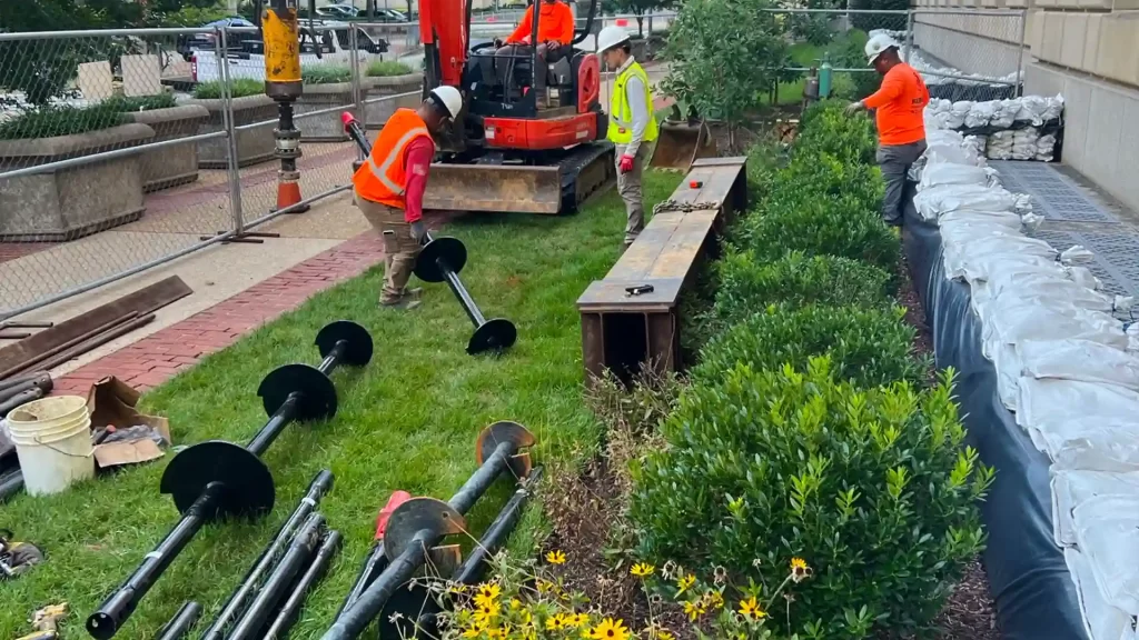 helical pile reinforcement testing and installation